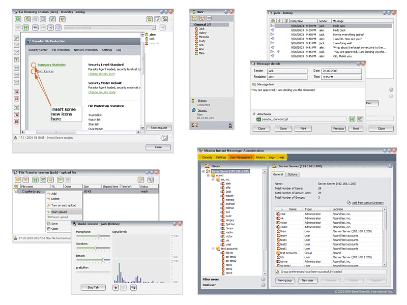 Mirador Instant Messenger Screenshot